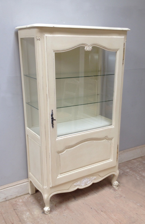 vintage french glazed display cabinet